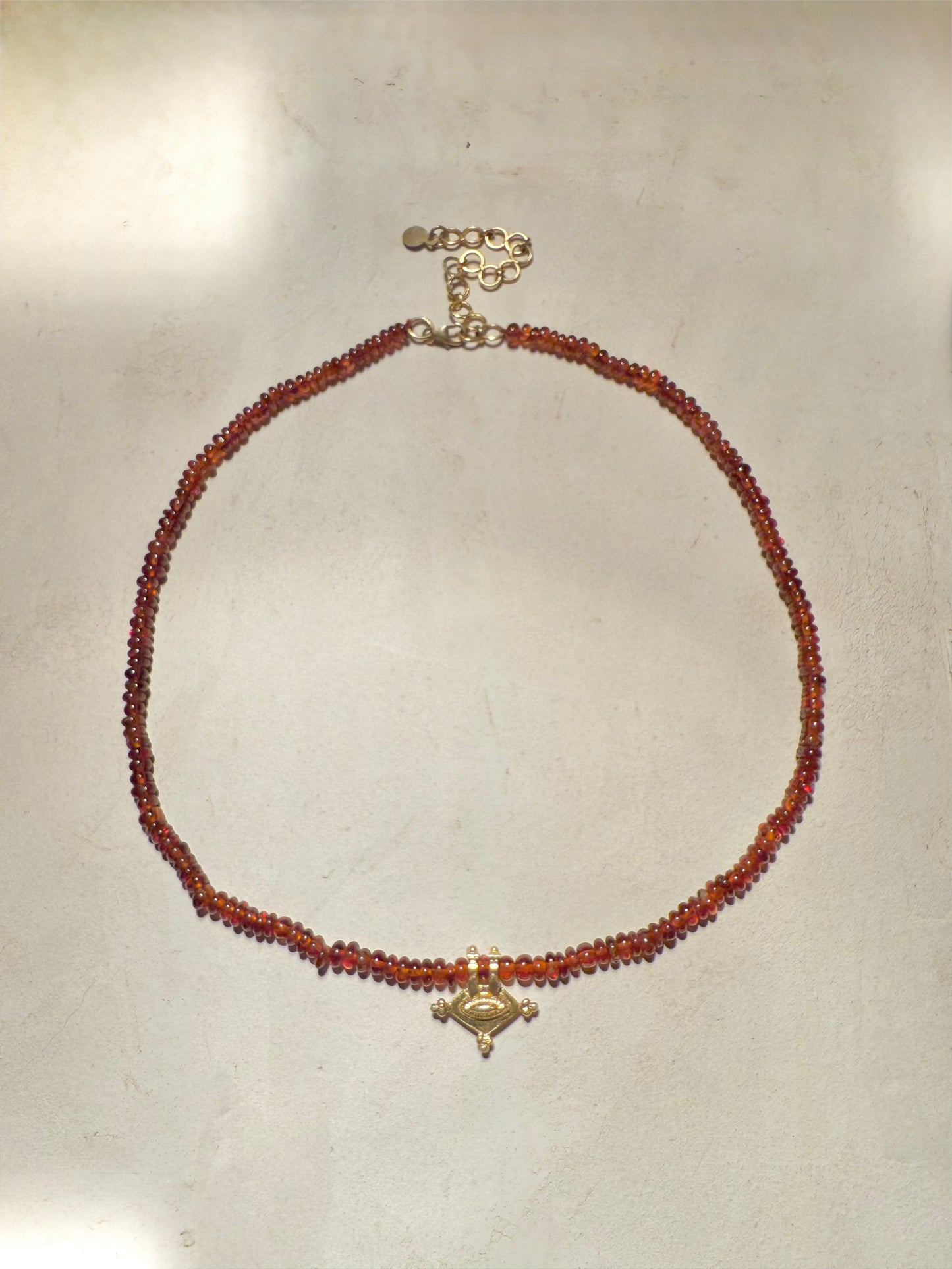 Hirz Necklace with Hessonite Garnet