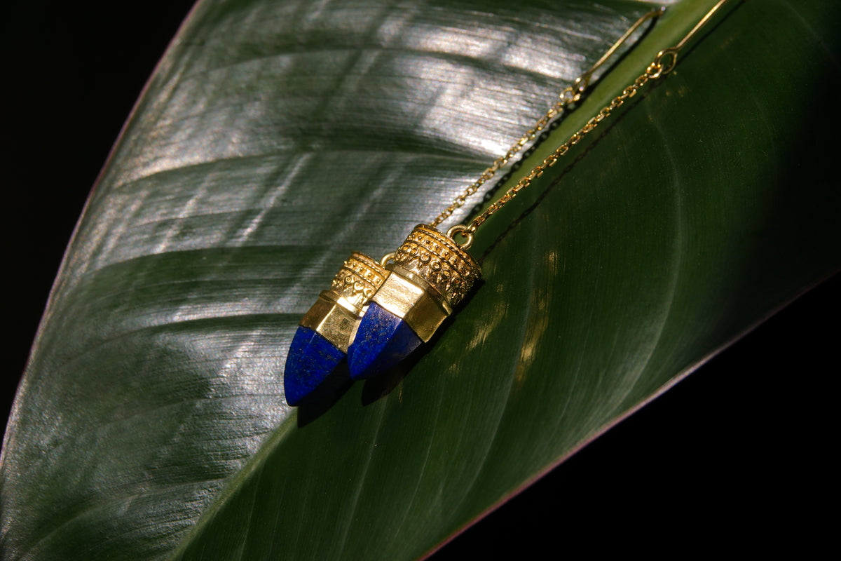 Resistance Earring || Lapis Lazuli Gold